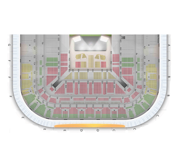 Le plan des espaces pour CHRISTOPHE MAÉ au Stade Pierre Mauroy