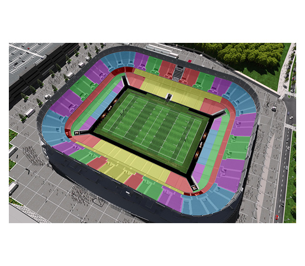 The map of the spaces for DEMI-FINALES DU TOP 14 at the Decathlon Arena Stade Pierre Mauroy