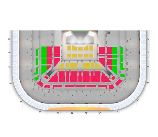 The map of the spaces for VITAA ET SLIMANE at the Decathlon Arena Stade Pierre Mauroy