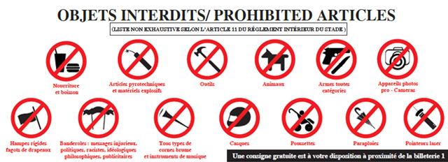 prohibited items